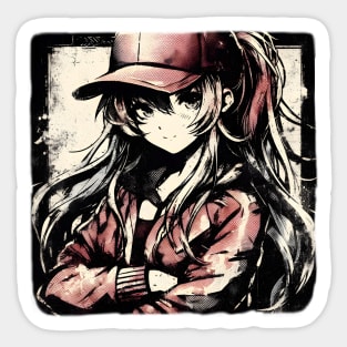 Vintage style Anime Tomboy Sticker